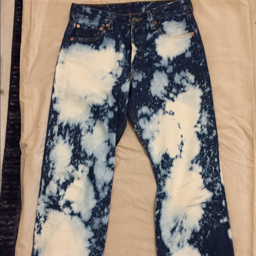 Levis 501 Bleach Effects Jeans